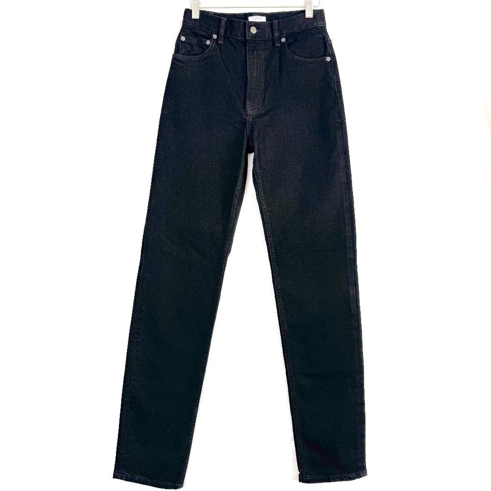 NEW FILIPPA K High Rise Straight Jeans Womens 26 Black 29601 Casual Relaxed
